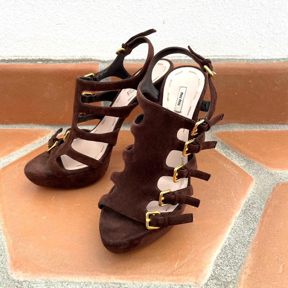 Miu Miu Suede Sandals